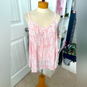 Torrid Pink & White Tie Dye tank top